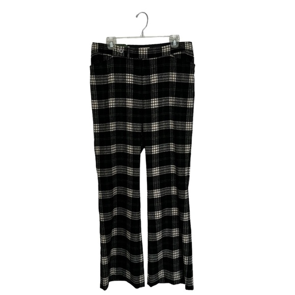 Eddie Bauer Women Mercer Fit Wool Cashmere Plaid Pants‎ Size 12 NWT - Picture 1 of 8
